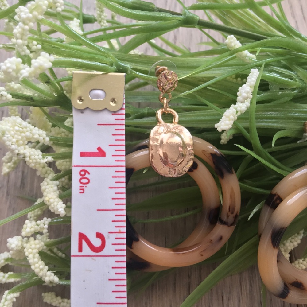 ๐ฅLAST 1๐ฅlucite hoop earrings with gold plating - Picture 5 of 5